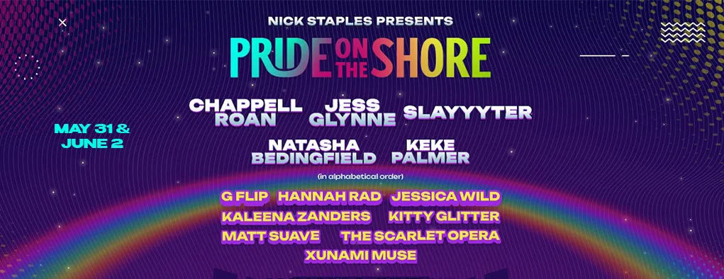 Pride on The Shore Festival: Natasha Bedingfield & Chappell Roan – 2 Day Pass